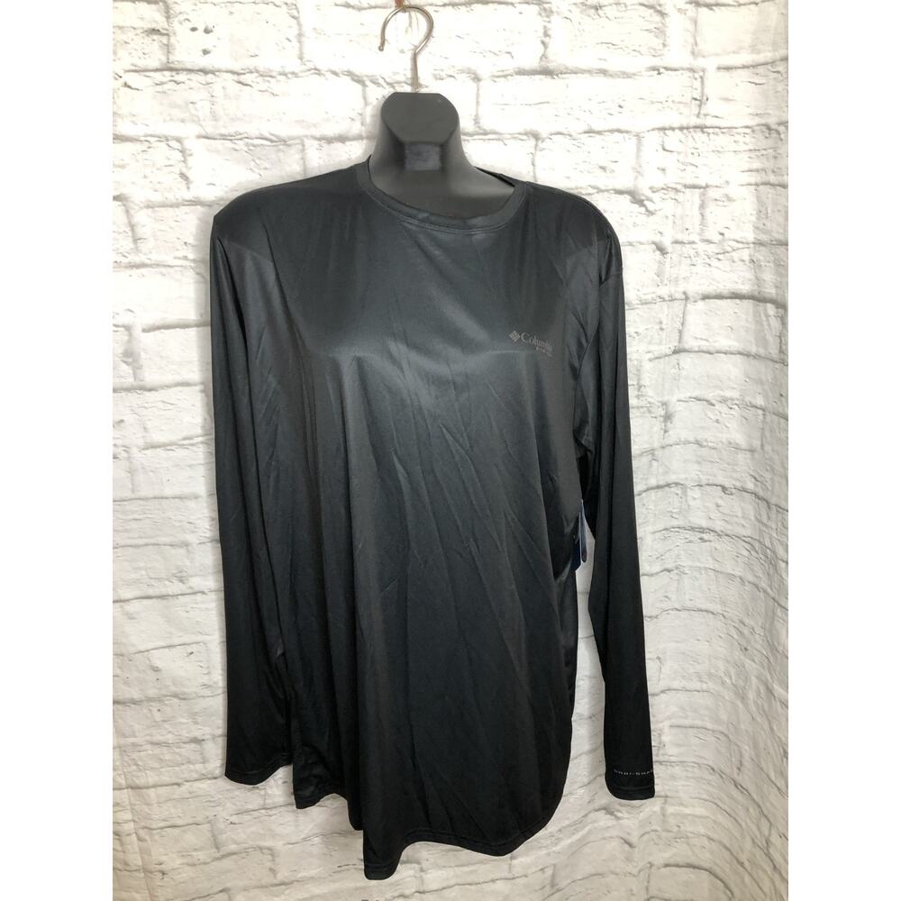 Columbia Terminal Tackle PFG Fish Black UPF 50 Shirt Men's Size XL
